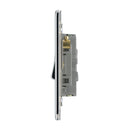 BG FPC44 10AX 4 Gang 2 Way Plate Switch - Screwless Flatplate - Polished Chrome