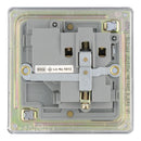 BG FPC21G 13A 1 Gang Double Pole Switched Socket Grey Surround - Screwless Flatplate - Polished Chrome