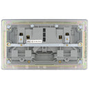 BG FPC22G 13A 2 Gang Double Pole Switched Socket - Screwless Flatplate - Polished Chrome