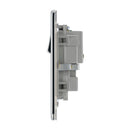 BG FPC22G 13A 2 Gang Double Pole Switched Socket - Screwless Flatplate - Polished Chrome