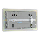 BG FPC22U3G 13A 2 Gang Switched Socket + USB - Screwless Flatplate - Polished Chrome