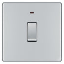 BG FPC31 20A Double Pole Switch with Power Indicator - Screwless Flatplate - Polished Chrome