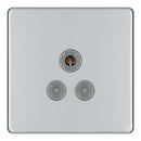 BG FPC29G 5A 1 Gang Unswitched Socket - Screwless Flatplate - Polished Chrome