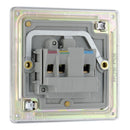 BG FPC29G 5A 1 Gang Unswitched Socket - Screwless Flatplate - Polished Chrome