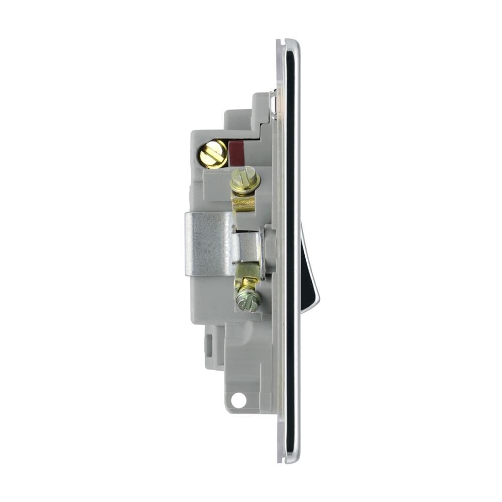 BG FPC52 13A Fused Connection Unit Switched with Power Indicator - Screwless Flatplate - Polished Chrome