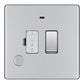 BG FPC53 13A Fused Connection Unit Switched with Power Indicator Flex Outlet - Screwless Flatplate - Polished Chrome