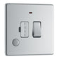 BG FPC53 13A Fused Connection Unit Switched with Power Indicator Flex Outlet - Screwless Flatplate - Polished Chrome