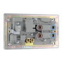 BG FPC70G 45A Cooker Connection Unit Switched Socket with Power Indicator Grey Surround - Screwless Flatplate - Polished Chrome