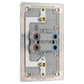 BG FPC72 45A Double Pole Switch with Indicator Double Plate - Screwless Flatplate - Polished Chrome