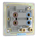 BG FPC74 45A Double Pole Switch with Indicator Single Plate - Screwless Flatplate - Polished Chrome