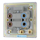 BG FPC74 45A Double Pole Switch with Indicator Single Plate - Screwless Flatplate - Polished Chrome