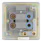BG FPC74 45A Double Pole Switch with Indicator Single Plate - Screwless Flatplate - Polished Chrome