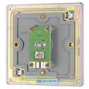 BG FPC60 1 Gang Coaxial Socket - Screwless Flatplate - Polished Chrome