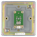 BG FPC60 1 Gang Coaxial Socket - Screwless Flatplate - Polished Chrome