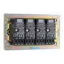 BG FPC84P 400W 4 Gang 2 Way Push Dimmer - Screwless Flatplate - Polished Chrome