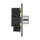 BG FPC84P 400W 4 Gang 2 Way Push Dimmer - Screwless Flatplate - Polished Chrome