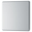BG FPC94 1 Gang Blank Plate - Screwless Flatplate - Polished Chrome
