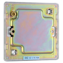 BG FPC94 1 Gang Blank Plate - Screwless Flatplate - Polished Chrome