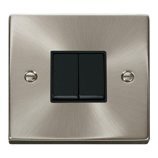SCOLMORE Deco VPCH786BK 13A 2 Gang SP Switched Socket With 1 x 1A Type A x 3A Type C USB Charger Mode