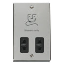 SCOLMORE Deco VPCH100BK 115/230V Dual Voltage Shaver Socket - Black