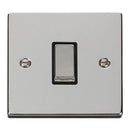 SCOLMORE Deco VPCH425BK 10AX Ingot 1 Gang Intermediate Plate Switch - Black