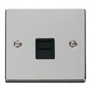 SCOLMORE Deco VPCH125BK Single Telephone Outlet - Secondary - Black