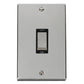 SCOLMORE Deco VPCH502BK 45A Ingot 2 Gang DP Switch - Black