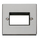 SCOLMORE Deco VPCH403BK 1 Gang MiniGrid™ Unfurnished Plate - 3 Apertures - Black