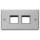 SCOLMORE Deco VPCH404BK 2 Gang MiniGrid™ Unfurnished Plate - 2 x 2 Apertures - Black