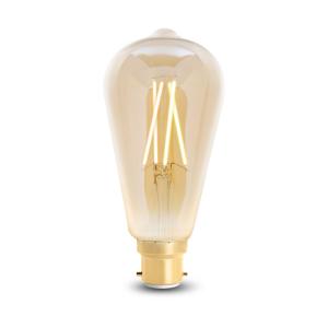 4Lite WIZ ST64 Tunable White Smart Filament Bulb - Amber - B22 - 6.5W